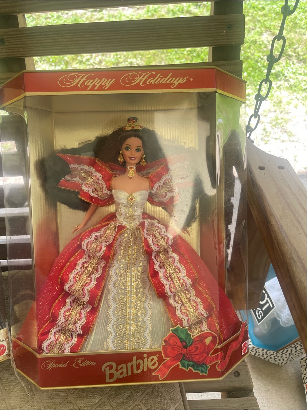1997 Barbie Holiday Special Edition Doll in Red, Gold & White